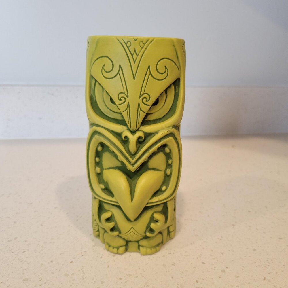 Tiki Farm Tiki Mug Matte Green DECK Diamond Head Hawaii Cup Ceramic Hawaii 7"